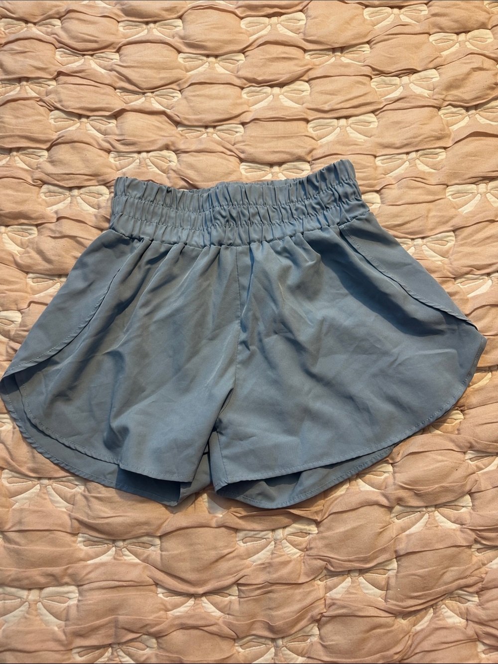 Source Unknown Dusty Blue Elastic Waist Athletic Shorts
